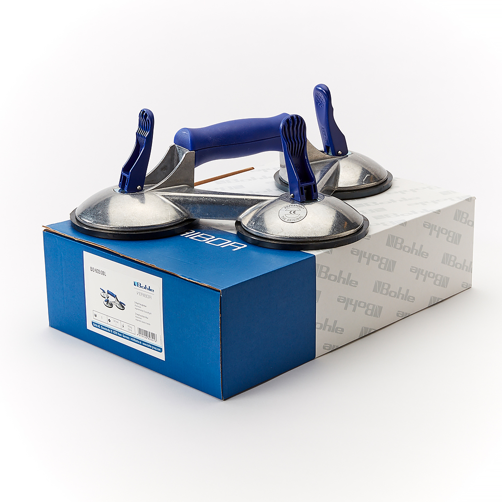 Veribor BO 603.0BL 3-Cup Aluminium Suction Lifting Tool –  100 kg capacity