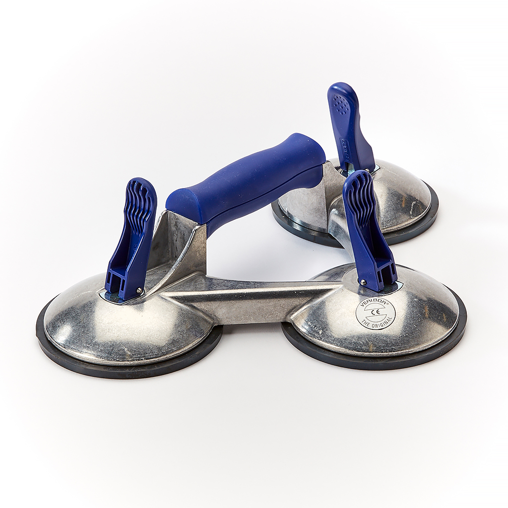 Veribor BO 603.0BL 3-Cup Aluminium Suction Lifting Tool -  100 kg capacity