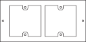 Metalfloor FBP.008 - 2 x LJU 3/4/5  Plate For Use with Metalfloor Single Compartment Floor Boxes