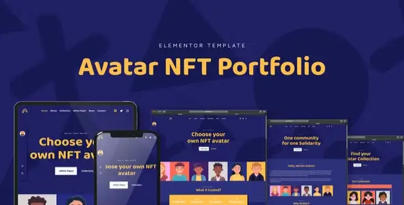 Avatar – NFT Portfolio Elementor Template Kit